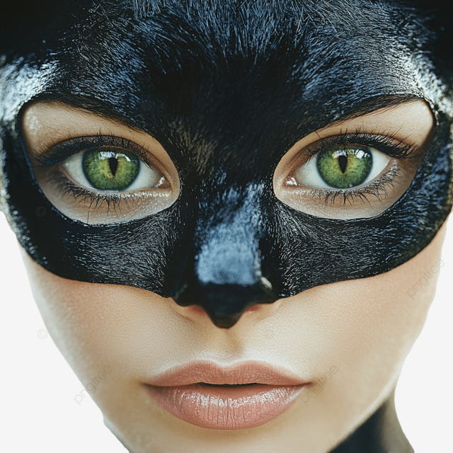 绿眼睛猫头面具