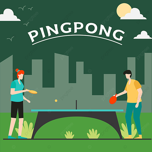 推广乒乓球绿色instagram帖子