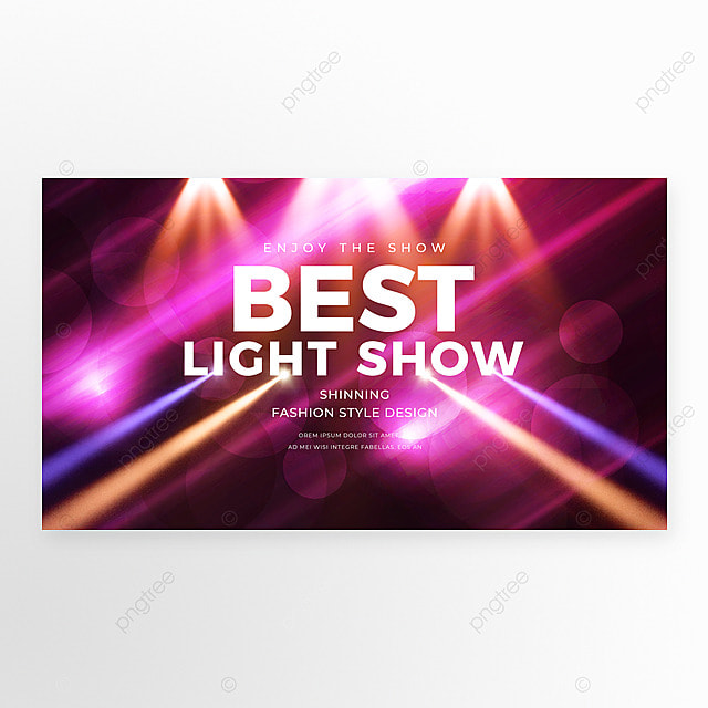 时尚色彩光线舞台灯光秀网页横幅