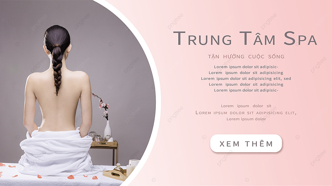spa美容护肤按摩粉色越南网页横幅广告