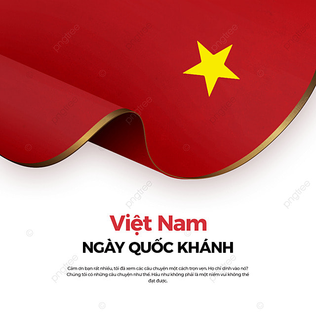 越南国旗飘扬国庆日节日社交媒体广告
