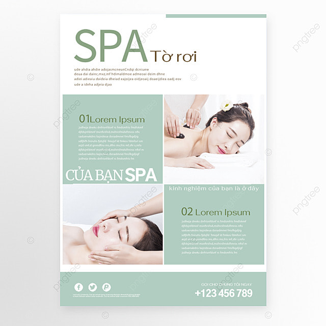 越南语spa美容按摩传单