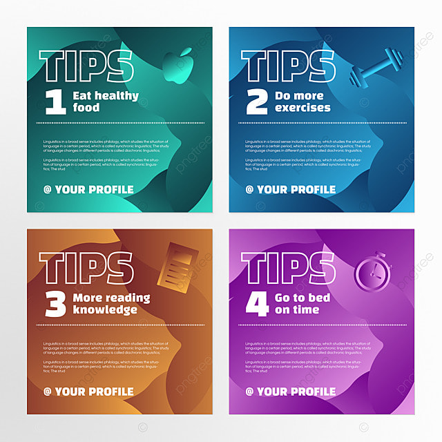 小贴士渐变色instagram帖子组图