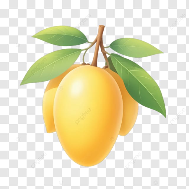 树枝上的黄色芒果