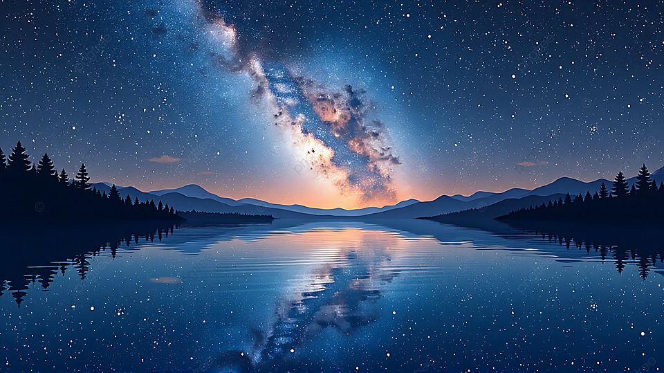 星湖边万籁俱寂