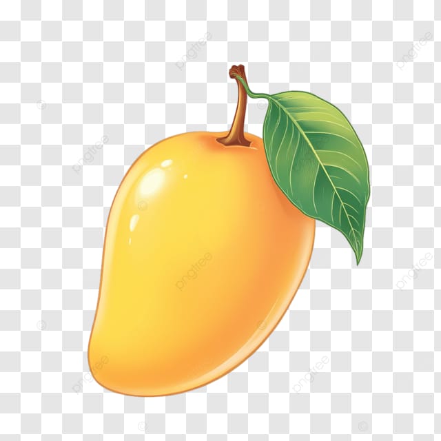 金色芒果加绿叶黑色背景更突出