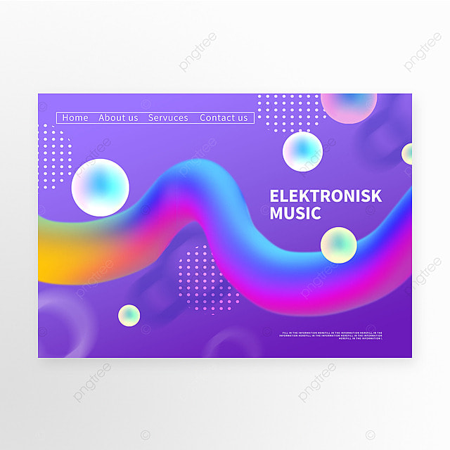 渐变波浪音乐球体简约时尚风格落地页