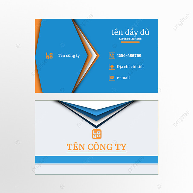 蓝色简约商务越南语名片
