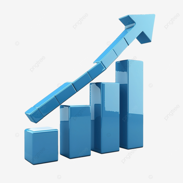 ppt直方图蓝色向上箭头