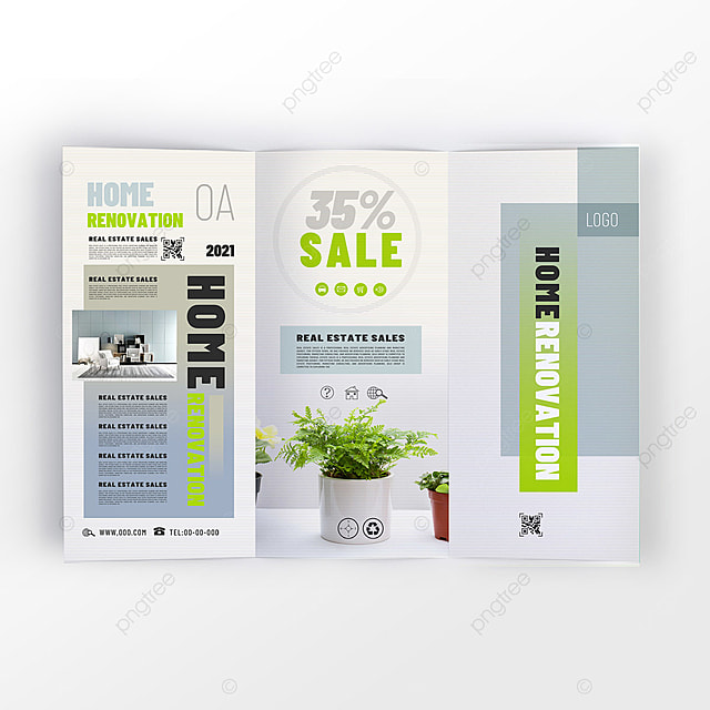 时尚简约风格装修家居宣传折页