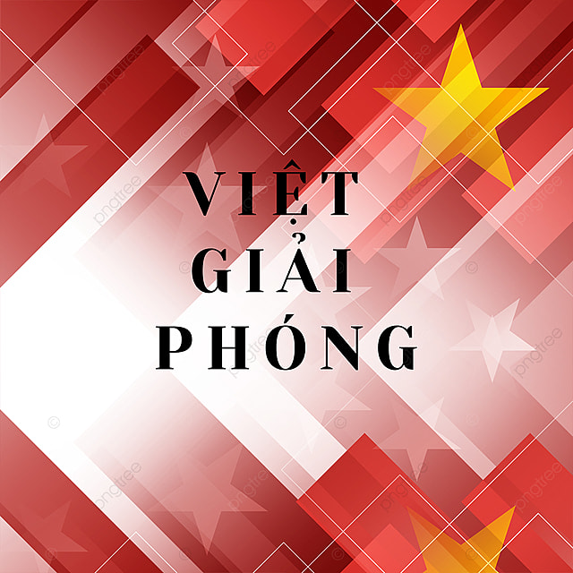 越南解放日越南语宣传社交模板
