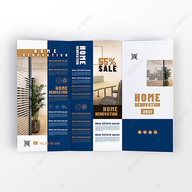 时尚现代简约风格装修企业宣传折页