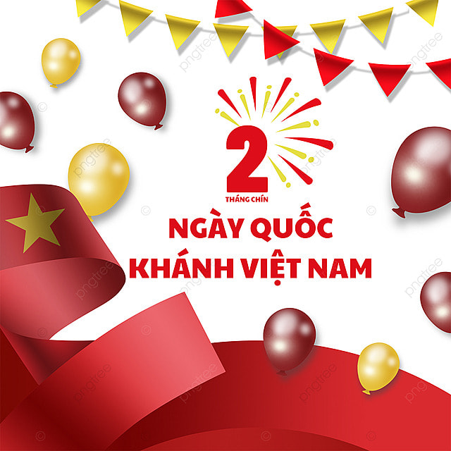 越南国庆日简约创意媒体社交模板
