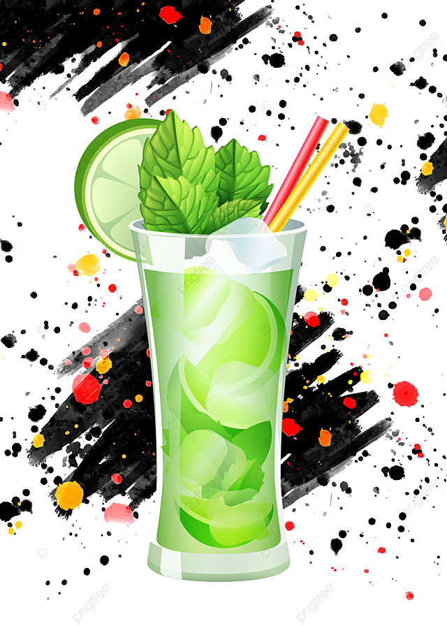 美丽的夏日清凉饮料海报