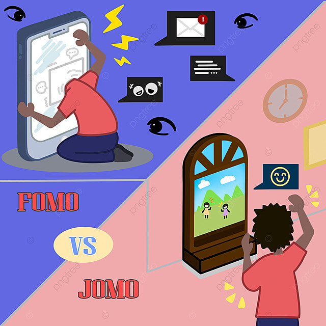 Fomo vs Jomo 平面设计 电子产品 社交媒体帖子