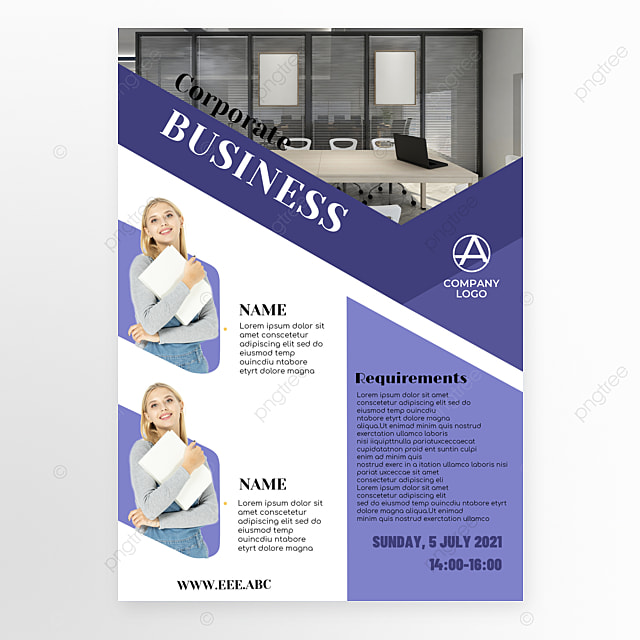 紫色商务公司宣传介绍传单