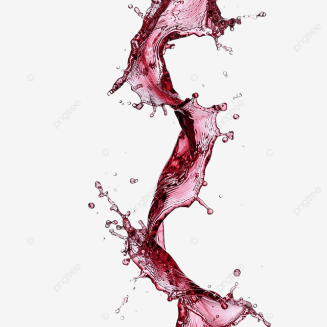 红酒水喷雾飞溅效果元素