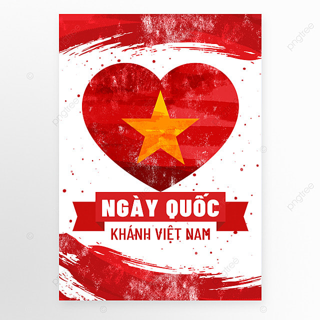 越南国庆日红色创意海报