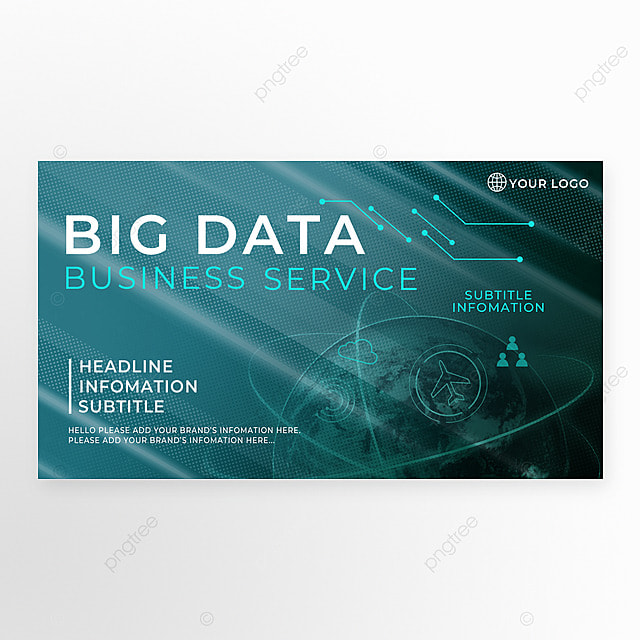 绿色光线数据科技商务服务横幅