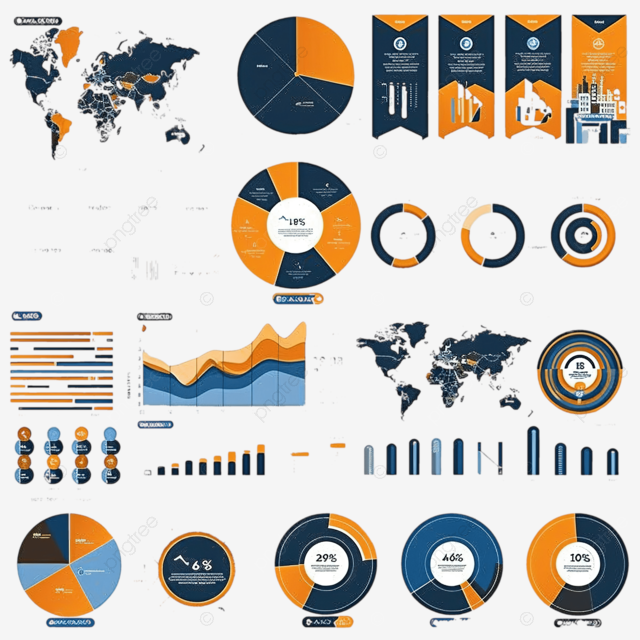 ppt信息图表设计矢量素材