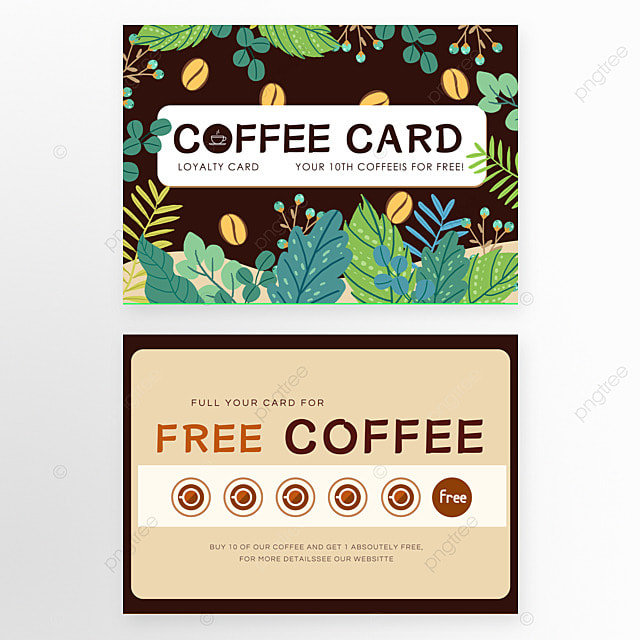 现代咖啡馆会员积分卡