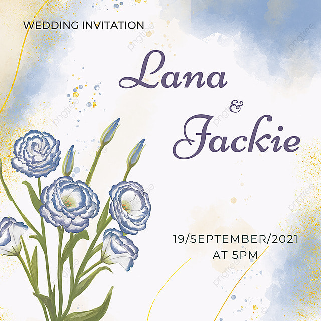 洋桔梗花朵社交媒体蓝色