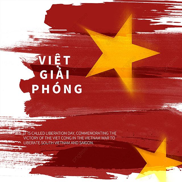 宣传越南解放日越南语简约社交模板