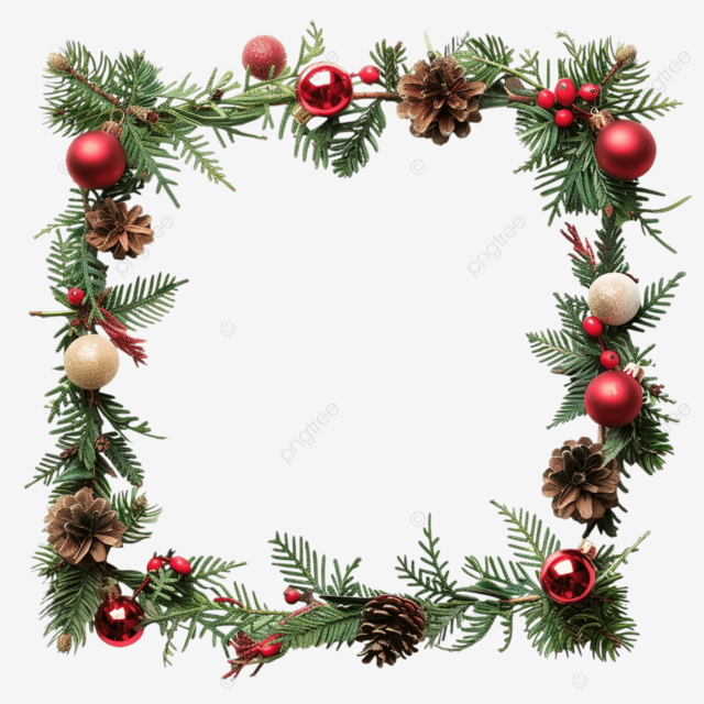 带有空白空间的节日框架，用于个性化