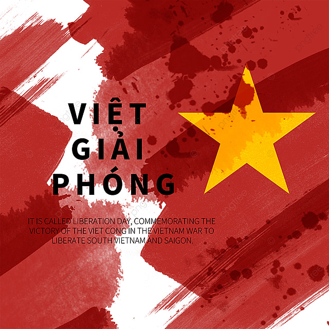 简约越南解放日社交模板