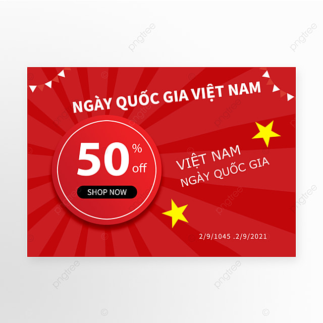 越南国庆节节日促销海报
