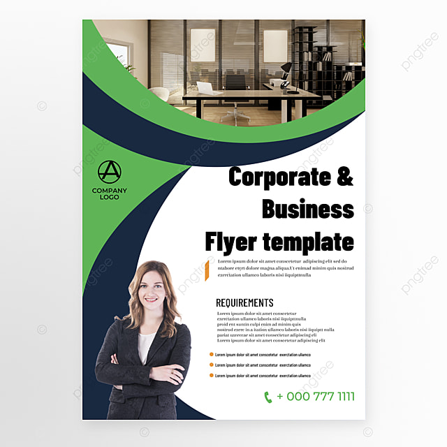 企业宣传介绍传单绿色海拔