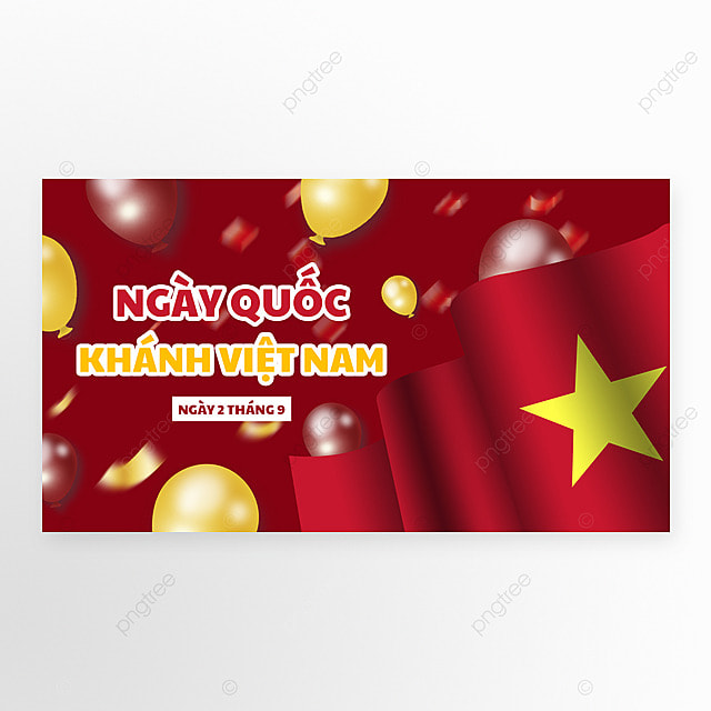 越南国庆日红色高端横幅