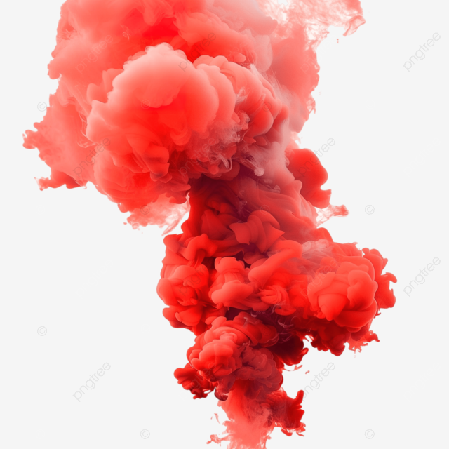 红色烟雾缭绕