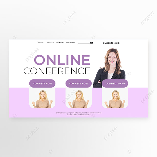 简约创意时尚风格在线沟通网站宣传模板