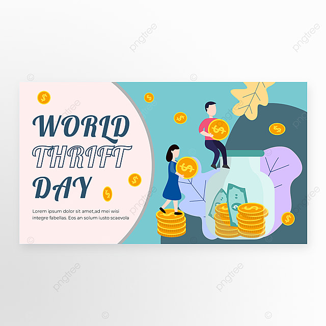 世界勤俭日叶子插画