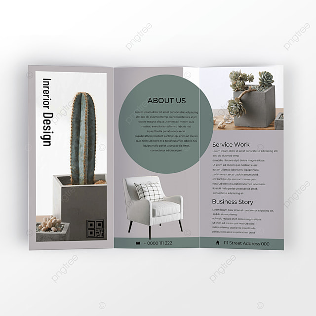 家居装修时尚现代简约风格三折页