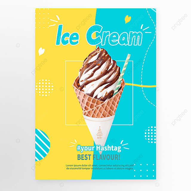 美味冰淇淋雪糕宣传海报