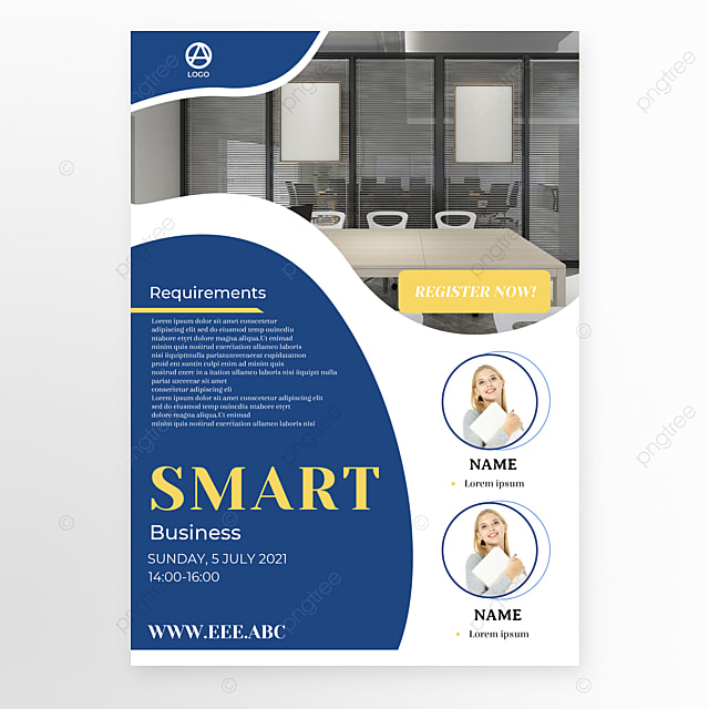 公司宣传介绍传单蓝色海报