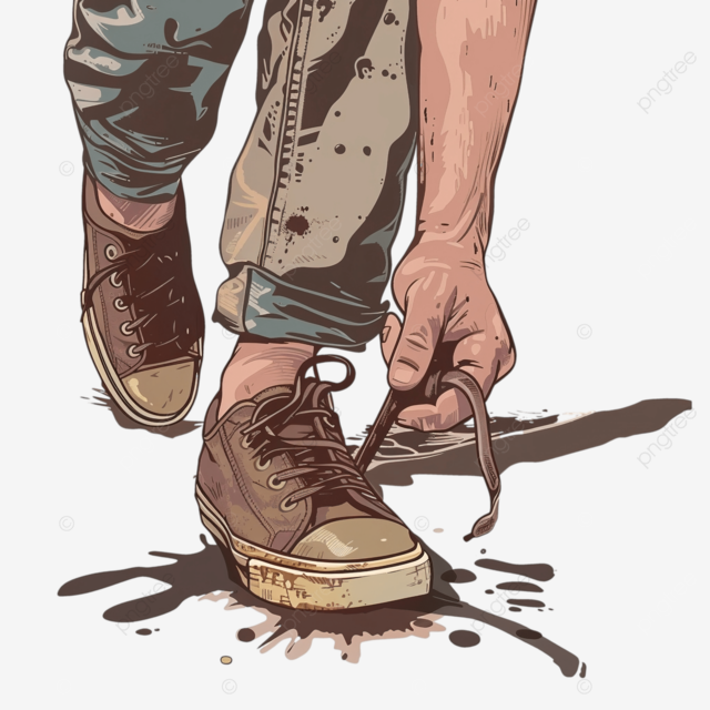 矢量手醉酒男子掉了鞋子