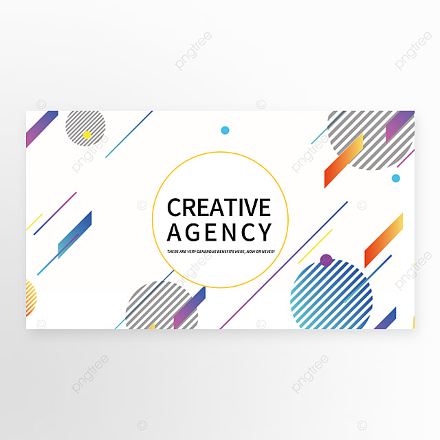 渐变几何形状横幅广告图