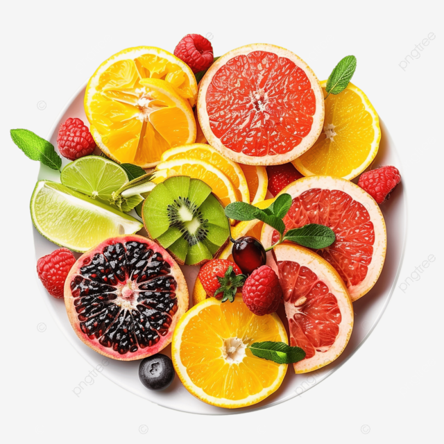 健康食品概念菜与新鲜水果