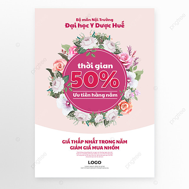 时尚花环越南女人节宣传促销海报