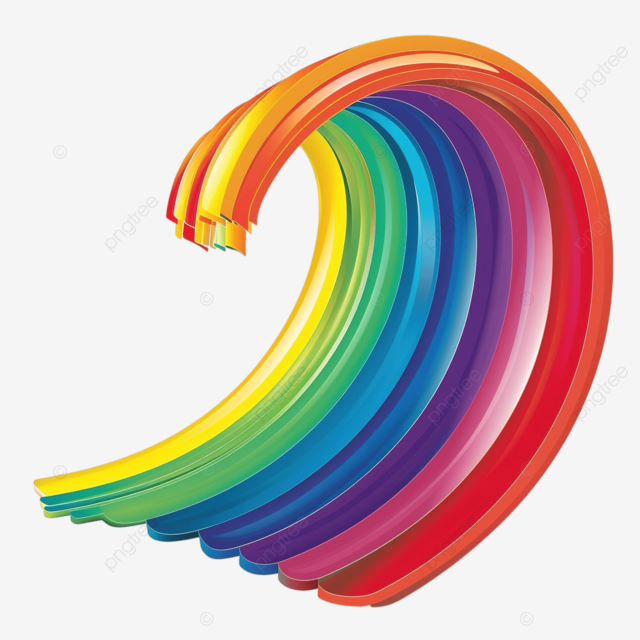 彩虹形图表ppt矢量素材