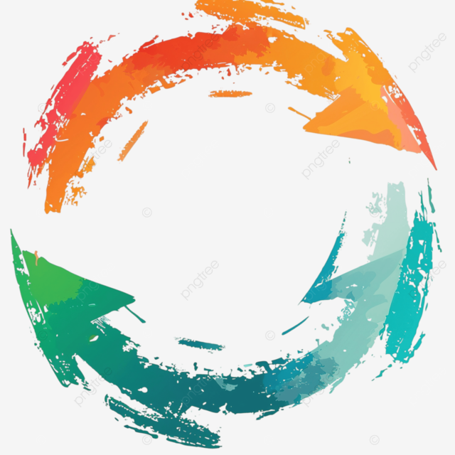 矢量手绘ppt圆形箭头