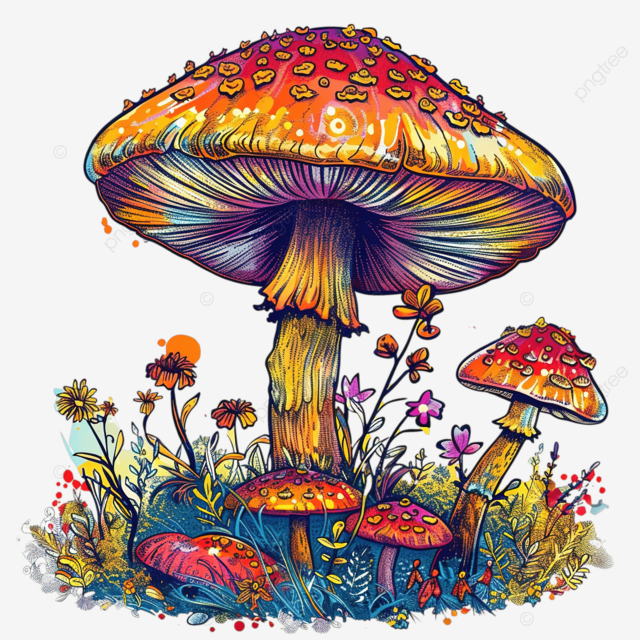 蘑菇卡通分割线