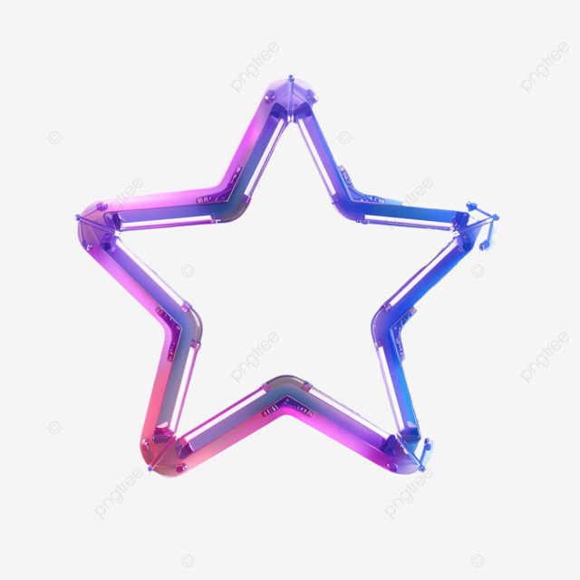 发光的星框霓虹灯