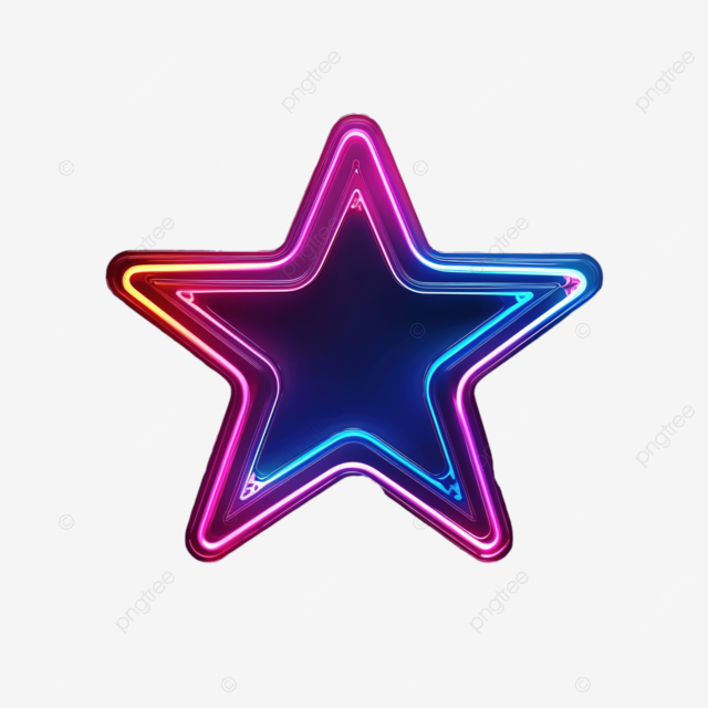 发光的星框霓虹灯