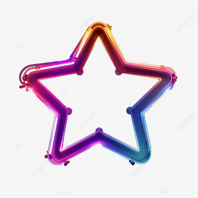 发光的星框霓虹灯