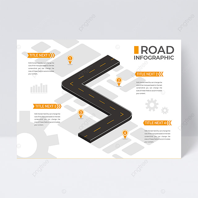 简约商务道路信息ppt汇报单页