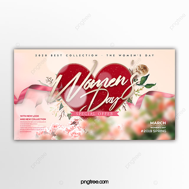 清新唯美时尚简约38妇女节网页横幅